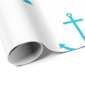 いかり航海のターコイズパターン ラッピングペーパー (ロールコーナー)