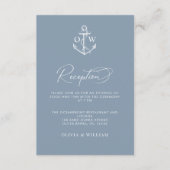 いかり航海のダスティブルーウェディングレセプション エンクロージャーカード (正面)