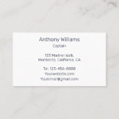 いかり航海のネイビーブルーセーラー 名刺 (裏面)