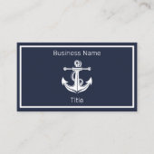 いかり航海のネイビーブルーセーラー 名刺 (正面)