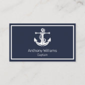いかり航海のネイビーブルーセーラー 名刺 (正面)