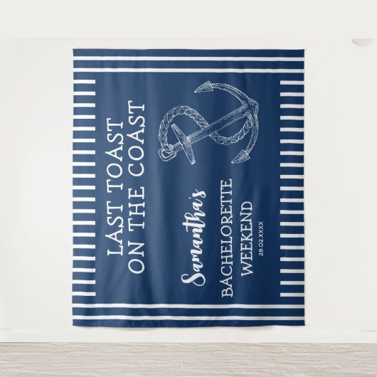 いかり航海のバチェロレッテ最後のトースト タペストリー (正面)