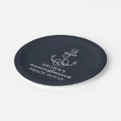 いかり航海のビーチまたはレイクハウスファミリー名 ペーパープレート (アングル)