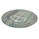 いかり航海のファミリーネームビーチハウスサマー カッティングボード (角)