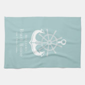 いかり航海のファミリーネームビーチハウス キッチンタオル (横)