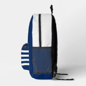 いかり航海のファミリー懇親会ネイビーブルーストライプズ プリントバックパック (右)