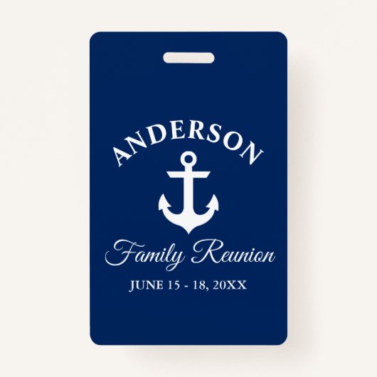 いかり航海のファミリー懇親会ネイビーブルー バッジ (正面)