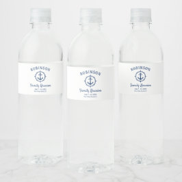 いかり航海のファミリー懇親会ネイビーブルー&ホワイト ペットボトルラベル