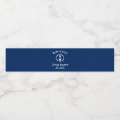 いかり航海のファミリー懇親会ネイビーブルー&ホワイト ペットボトルラベル (シングルラベル)