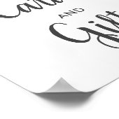 いかり航海のフェイクゴールドフォイル |の結婚サイン ポスター (角)