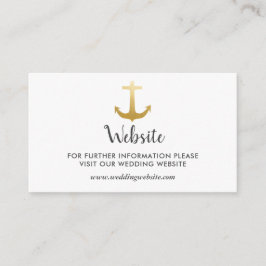 いかり航海のフェイクゴールドフォイル | の結婚Webサイト エンクロージャーカード