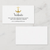 いかり航海のフェイクゴールドフォイル | の結婚Webサイト エンクロージャーカード (正面/裏面)