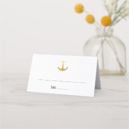 いかり航海のフェイクゴールドフォイル |海結婚ー プレイスカード