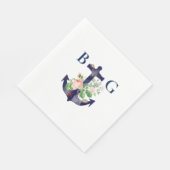 いかり航海のフローラサ結婚マー スタンダードランチョンナプキン (角)