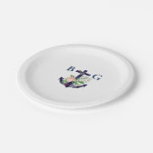 いかり航海のフローラサ結婚マー ペーパープレート (アングル)