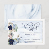 いかり航海のフローラスエレガントクリプトNavy Blue 出欠カード (正面/裏面)