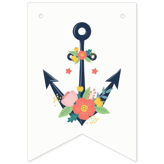 いかり航海のフローラベビーガールシャワーパーティー バンティングフラッグ (第2の旗)