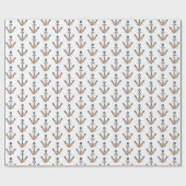 いかり航海のフローラベビーガールシャワーパーティー ラッピングペーパー (フラット)