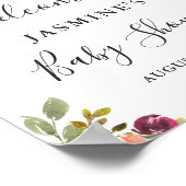 いかり航海のフローラベビーシャワー歓迎サイン ポスター (角)