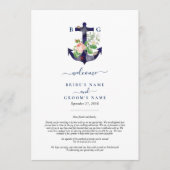 いかり航海のフローラ夏結婚の旅程 プログラム (正面)