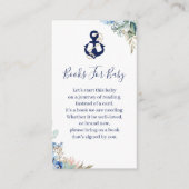 いかり航海のフローラ赤ちゃんシャワーブックリクエスト エンクロージャーカード (正面)