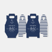 いかり航海のブライダルシャワーネイビーブルー フェイバーボックス (折り畳みなし)