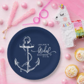 いかり航海のブライダルシャワーネイビー ペーパープレート (パーティー)