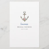 いかり航海のブライダルシャワービンゴゲーム (裏面)