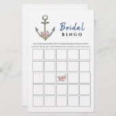 いかり航海のブライダルシャワービンゴゲーム (正面/裏面)