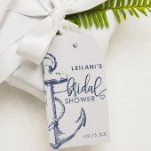 いかり航海のブライダルシャワーホワイト ギフトタグ