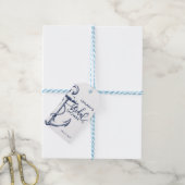 いかり航海のブライダルシャワーホワイト ギフトタグ (より糸付き)