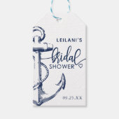 いかり航海のブライダルシャワーホワイト ギフトタグ (正面)