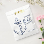 いかり航海のブライダルシャワーホワイト フェイバーバッグ (封をした状態)