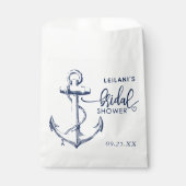 いかり航海のブライダルシャワーホワイト フェイバーバッグ (正面)
