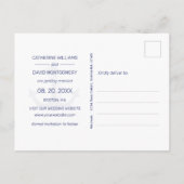 いかり航海のブルーウェディング日付を保存 案内ポストカード (裏面)