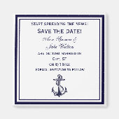 いかり航海のブルー枠2日付の保存 マグネット (正面)