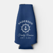 いかり航海のヘルムファミリー懇親会ネイビーブルー ボトルクーラー (正面)