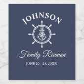 いかり航海のヘルムファミリー懇親会ネイビーブルー ワインラベル (シングルラベル)