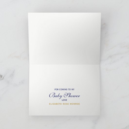 いかり航海のベイビーシャワーありがとう サンキューカード (内部)