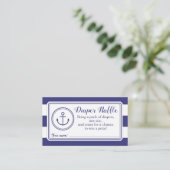 いかり航海のベビーシャワーおむつラッフルチケット エンクロージャーカード (スタンド正面)