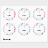 いかり航海のベビーシャワーシール ラウンドシール (シート)