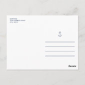 いかり航海のベビーシャワー招待状白はがき ポストカード (裏面)