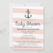 いかり航海のベビーシャワー招待状 – 男の子,女の子 招待状 (正面)