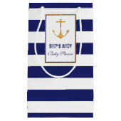 いかり航海のベビーシャワー スモールペーパーバッグ (正面)