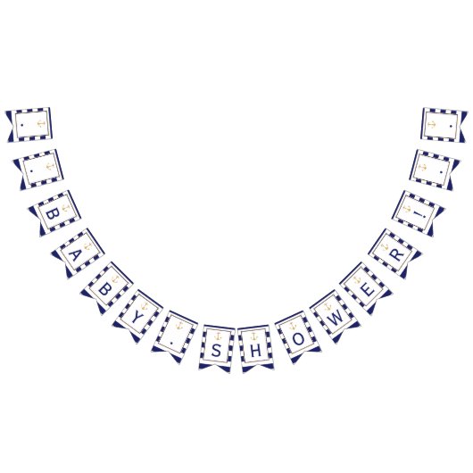 いかり航海のベビーシャワー バンティングフラッグ (全)