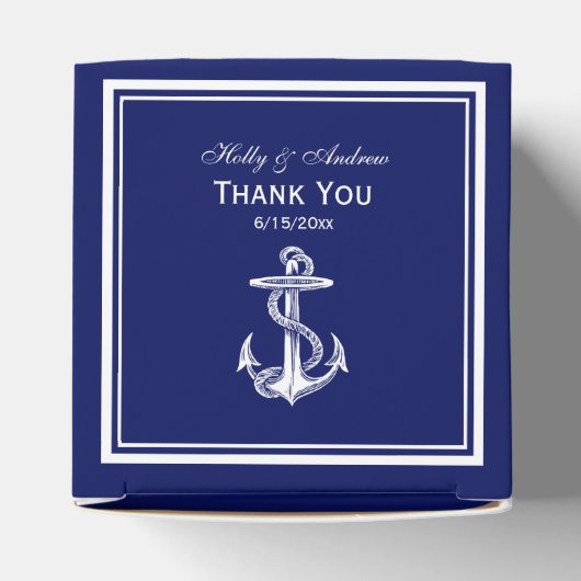 いかり航海のホワイトフレーム、ネイビーBG TY優先ボックス フェイバーボックス (上部)