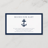 いかり航海のボーイ赤ちゃんシャワーベビー本 エンクロージャーカード (正面)