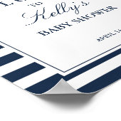 いかり航海のボーイ赤ちゃんシャワー歓迎サイン ポスター (角)