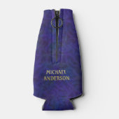 いかり航海のボートキャプテン金ゴールド |名前をカスタムする ボトルクーラー (裏面)