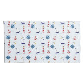 いかり航海のボートライトハウスシーシップ 枕カバー (裏面-右)